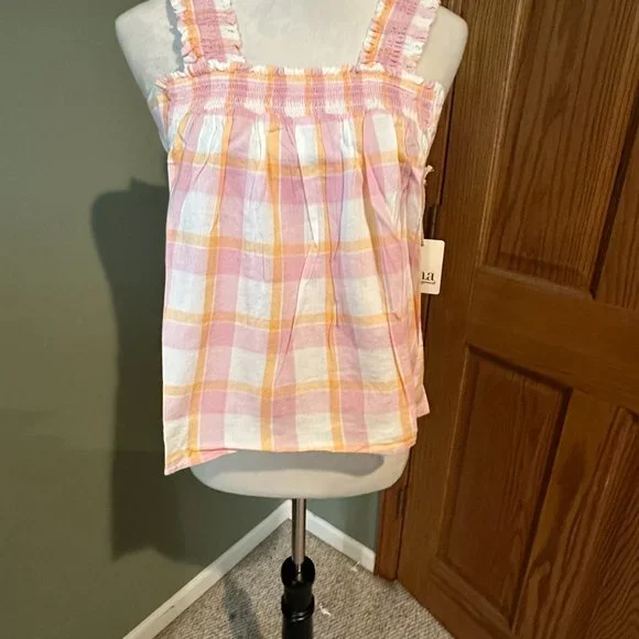 ANA WOMENS SQUARE NECK SLEEVELESS TANK TOP SIZE M  #566 - Picture 2 of 2